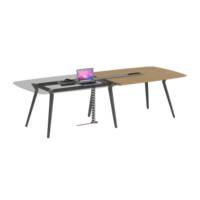 Table de conférence d'entreprise moderne, bureau rectangulaire en métal, design modulaire écologique, pour usage au bureau et en salle de conférence