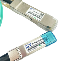 Kabel Optik Aktif (AOC) IIIV 100G QSFP28 ke 4x25G SFP28 Full-duplex 1m Biru untuk Pusat Data 100GBase Transceiver