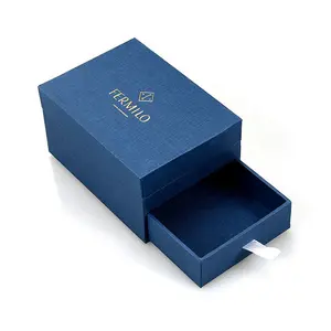 Customized Display Paper Storage Packaging Box With Drawer Jewelry Gift Box