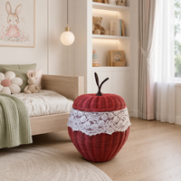 Panier de rangement en rotin pour petits animaux avec couvercle, boîte à jouets en saule faite à la main, décoration d'intérieur, conteneur de rangement