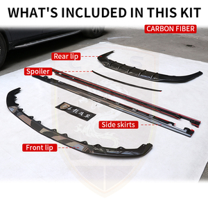 Kit de Carrocería para Bentley Flying Spur, Fibra de Carbono Seca, Estilo W12, Alerón Delantero, Faldones Laterales, Alerón Trasero Tipo Cola de Pato, Difusor Trasero - Product Image 5