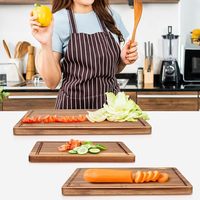 Planche à découper en bois personnalisée populaire-Bois de chêne pour la viande, le fromage, les légumes et les fruits