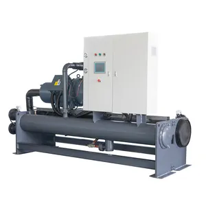 Factory Price Screw Type Water Cooled Glycol Chiller to cool Milk Tank Through PHE