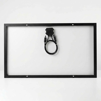 Panneau solaire monocristallin 100W 12V à cadre noir en verre 873x525x25mm, panneau PV rigide fixe pour camping-car, cabane, abri hors réseau