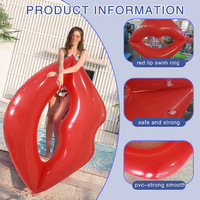 Nouvelle bouée gonflable en PVC rouge pour femmes adultes