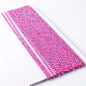 Bande de garniture en tissu avec strass en émeraude plastique, best-sellers au Guatemala - Product Image 5