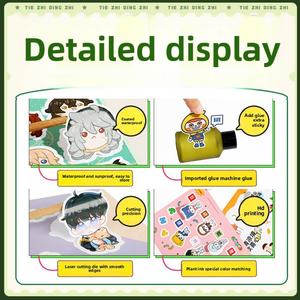 Autocollants personnalisés en forme de dessin animé, autocollants adhésifs DIY pour accessoires de comptes, étiquettes transparentes imprimées pour emballages - Product Image 6