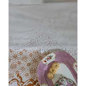 Sicilian Mixed Linen Double Bed <b>Sheet</b> Floral <b>Printed</b> <b>Fitted</b> and Flat <b>Sheets</b> - Product Image 1