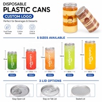 Vente en gros de canettes en PET transparentes à ouverture facile avec languette, personnalisables avec logo et motifs, pour boissons gazeuses à emporter