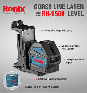 2022 <span class=keywords><strong>Ronix</strong></span> RH-9500อัตโนมัติวัดเครื่อง Cross Line เลเซอร์ระดับ - Product Image 2