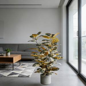 ต้นไม้ยางปลอมหลากสีขายดีของ Nifloral ขายส่งต้นไม้ปลอมในกระถางสำหรับตกแต่งภายในบ้าน - Product Image 6