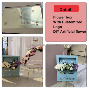 <span class=keywords><strong>2025</strong></span> New Wedding <span class=keywords><strong>Acrylic</strong></span> hoa hộp trang trí hiển thị hộp Chào mừng dấu hiệu trang trí plinth - Product Image 3