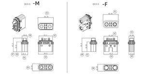 Conector Antichispas QS10 de 180A-240A - Enchufe de Alta Potencia con Pin de Señal para AGVs Industriales, Drones y Vehículos Eléctricos - Product Image 5