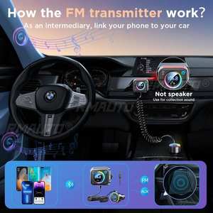 Adaptateur de voiture Joyroom, émetteur FM audio, Bluetooth 5.3, FM AUX, amplification des basses, 3 ports PD&QC 3.0, FM Bluetooth pour voiture - Product Image 2