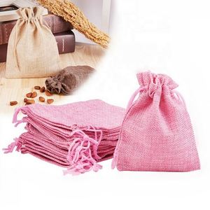 Personalise Eco Friendly Folding Grocery Custom Logo <b>Gift</b> Burlap <b>Bag</b> Printed Drawstring Pouch Jute <b>Bags</b> - Product Image 5