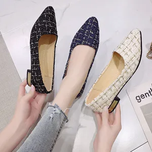 MYWAY High Quality Customized Trendy Pointed Toe Women Shoes Ladies Flat Shoes Ballet