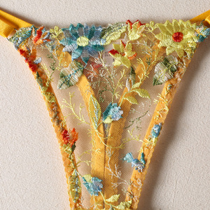 Ensemble soutien-gorge et culotte en dentelle florale brodée <span class=keywords><strong>sexy</strong></span> ZZYUP 6625ML, lingerie transparente pour mannequins russes, mode pour les amoureux de la lingerie - Product Image 4