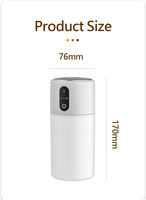 Nouvel humidificateur ultrasonique portable USB pour voiture, 300 ml, avec veilleuse, fonctionnement silencieux et contrôle tactile, idéal pour la maison