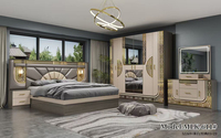 Ensemble de meubles de chambre à coucher économique, lit king size, suite double, cadre en bois, meubles de chambre à coucher modernes turcs