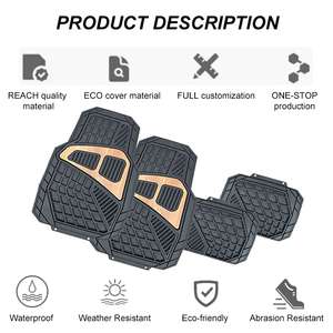 OEM ODM accessori <span class=keywords><strong>auto</strong></span> <span class=keywords><strong>in</strong></span> Pvc <span class=keywords><strong>gomma</strong></span> di alta qualità universale personalizzato 4 pezzi tappetino antiscivolo pavimento <span class=keywords><strong>per</strong></span> <span class=keywords><strong>auto</strong></span> tappetino - Product Image 2