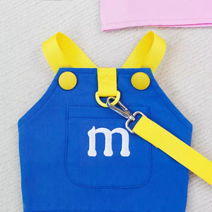 Ropa para mascotas: Chaleco para perro con bordado de letras en el pecho y la espalda, ropa para gato con bordado en el pecho y la espalda, ropa para perro estilo oso de peluche, ropa para perro con correa - Product Image 6