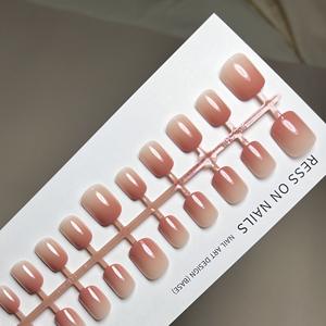 أظافر اصطناعية قابلة للتخصيص من XS/S/<span class=keywords><strong>M</strong></span> 30 من الجريبيفروت للتدرج بالضغط على أطراف تزيين الأظافر ، أظافر اصطناعية قصيرة مورد أظافر قابلة للإزالة - Product Image 2