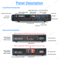 Alimentation électrique régulée CC programmable à large plage MYAMI 600V 800V 10A 15A 6000W montée sur rack, puissance élevée réglable