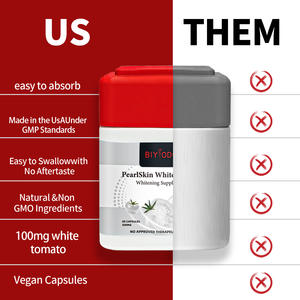 Sertifikat Produsen NSF COA GMP Pabrik Suplemen Pemutih Kulit Pearlskin White Tomato Capsules - Product Image 2