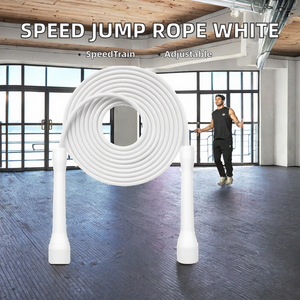 <span class=keywords><strong>Cuerda</strong></span> de Saltar Rápida Dayan Kolev de PVC de 5 mm para Principiantes y Atletas Avanzados - Longitud Ajustable, Mangos Irrompibles (Blanco) - Product Image 2