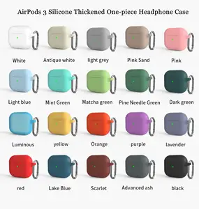 Grosir casing sampul Earphone generasi ke-3 Gen silikon untuk Airpods Apple AirPods Pro untuk Airpods 1 2 3 casing