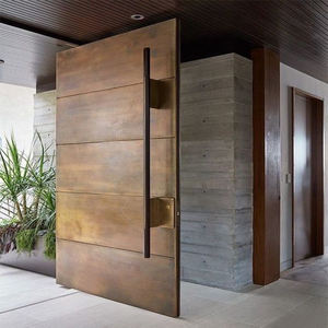 Moderna <span class=keywords><strong>porta</strong></span> d'ingresso principale esterno grande <span class=keywords><strong>legno</strong></span> massello pivot design esterno ingresso anteriore perno porte in <span class=keywords><strong>legno</strong></span> per casa villa - Product Image 2