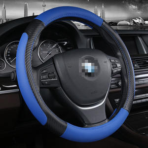 Fábrica al por mayor personalizado todas las estaciones 36cm 38cm y 40cm cuero transpirable cubiertas del <span class=keywords><strong>volante</strong></span> del coche - Product Image 2