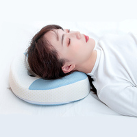 Oreiller cervical personnalisé en mousse à mémoire de forme, orthopédique, ergonomique, pour le sommeil, soulagement de la douleur, tricoté, certifié OEKO-TEX, pour le camping