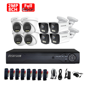 Fosvision 8CH 2MP đầy đủ màu sắc tầm nhìn ban đêm <span class=keywords><strong>DVR</strong></span> an ninh hệ thống video giám sát AHD Camera Kit CCTV AHD an ninh - Product Image 2