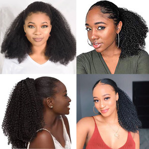 Media Peluca de Cabello Humano Rizado, Pelucas sin Pegamento Listas para Usar, Peluca con Diadema de Cabello Humano para Mujer, Fácil de Usar para Principiantes - Product Image 5