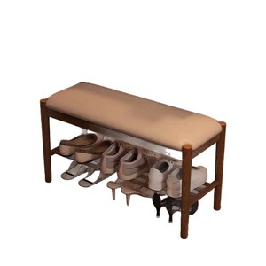 Solid Wood Shoe Bench With Storage For Entryway Modern Minimalist Design - Product Image 5