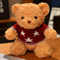 Ours en peluche en gros, ours en peluche personnalisé avec vêtements, ours en peluche rembourré personnalisé avec logo pour cadeau d'enfant