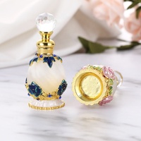 Botol Parfum Bunga Peony Paten Logam Campuran Logam Timur Tengah Eropa 15Ml Botol Kaca Minyak Esensial Botol Attar Pabrik Luar Ruang 81146s