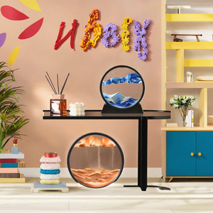 <span class=keywords><strong>Sablier</strong></span> dynamique 3D créatif, peinture artistique Art Déco, minuteur 60 minutes pour la décoration de maison de luxe, cadeau d'anniversaire - Product Image 5