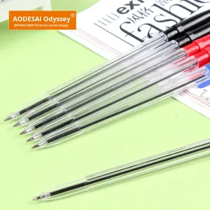 2026 50-Pak Pulpen Plastik Ujung 0.7mm Tiga Warna (Hitam Biru Merah) Grosir Kantor Pulpen Ujung Bulat - Product Image 2