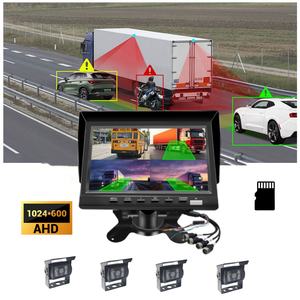 7-Zoll LKW/Auto Vierwege-Split IPS Auto-Kamera-Monitor DVR-Anzeige Kamerasystem 1080P/720P NTSC/PAL Einstellbares IPS-Display - Product Image 1