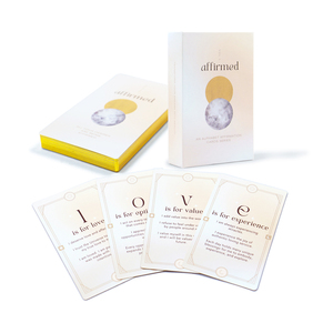 Tarjetas de afirmación personalizadas Juego diario Mejorar la salud mental Impresión de fábrica Tarjetas de afirmación positiva con borde de lámina de oro de lujo - Product Image 4