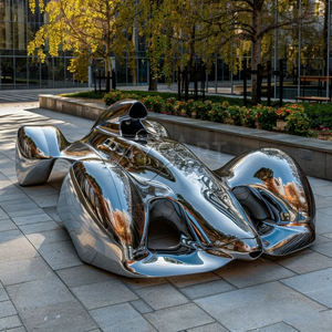 Patung Motor dan Mobil 3D dari Baja Anti Karat Ukuran Asli, Buatan Khusus, Ornamen Musikal untuk Luar Ruangan. - Product Image 5