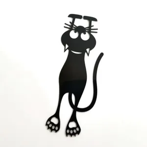 Bán Buôn Giá Rẻ PVC Rỗng-Out Mèo Hình Dạng Giấy Clip Động Vật Bookmarks