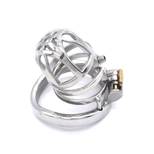 Jaula de Castidad Masculina de Acero Inoxidable 304 de Alta Calidad al por Mayor FRRK, Jaula de Abstinencia BDSM, Juguete Sexual, Candado para Pene para Hombres - Product Image 5