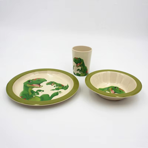 Juego de <span class=keywords><strong>Vajilla</strong></span> de Bambú Ecológico con Logotipo Personalizado, Platos Reutilizables, Tazón y Taza de <span class=keywords><strong>Melamina</strong></span> - Product Image 5