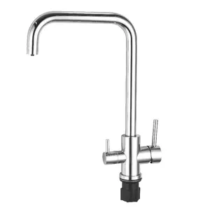 Dual Handle Water Tap Swivel Drinking Filter Water Tap with 3 Way Water Purifier Kitchen Faucets