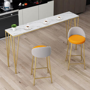 Juego de Bar de Lujo Nórdico - Mesa de Piedra Sinterizada con Taburetes para Sala de Estar y Balcón - Product Image 3