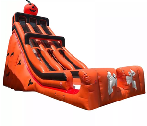 Castillo Inflable de Halloween con Tobogán, Decoración de Calabaza y Fantasma para Fiestas, Ideal para Eventos en Interiores y Exteriores - Product Image 4
