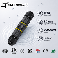 Connecteur Étanche Mâle-Femelle IP68 3 Voies Plug & Play Nylon 24A 450V V0 En Stock Prêt pour les Marchés Mondiaux ETL CE UKCA CB RoHS